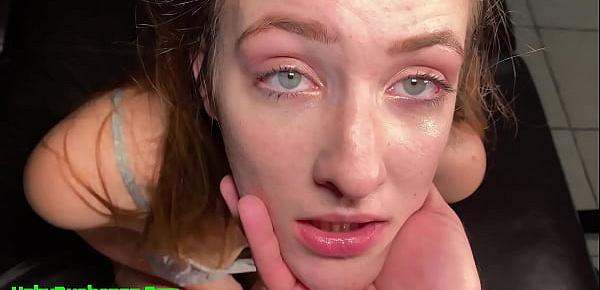  New Teen Everly Haze Spit On Teary Eyed Face Fuck